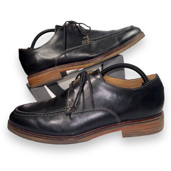 Clarks Clarkdale Apron Oxford Shoes Black Leather 26144457‎ Men\'s 10.5 M